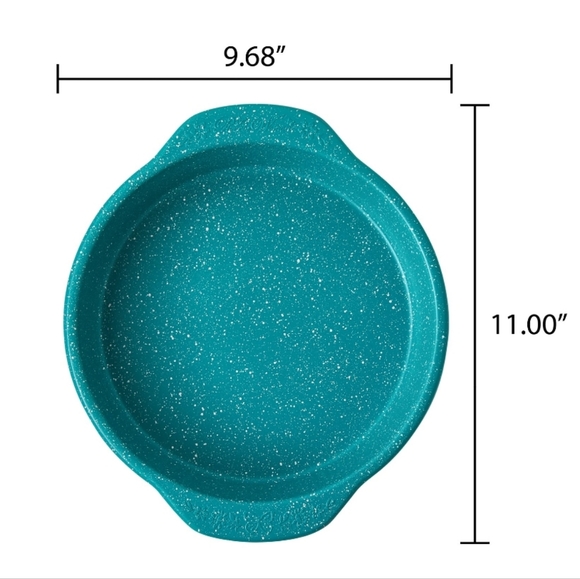 ❤️ New Pioneer Woman Sunrise Teal Speckle Round Cake Pan - Picture 3 of 6